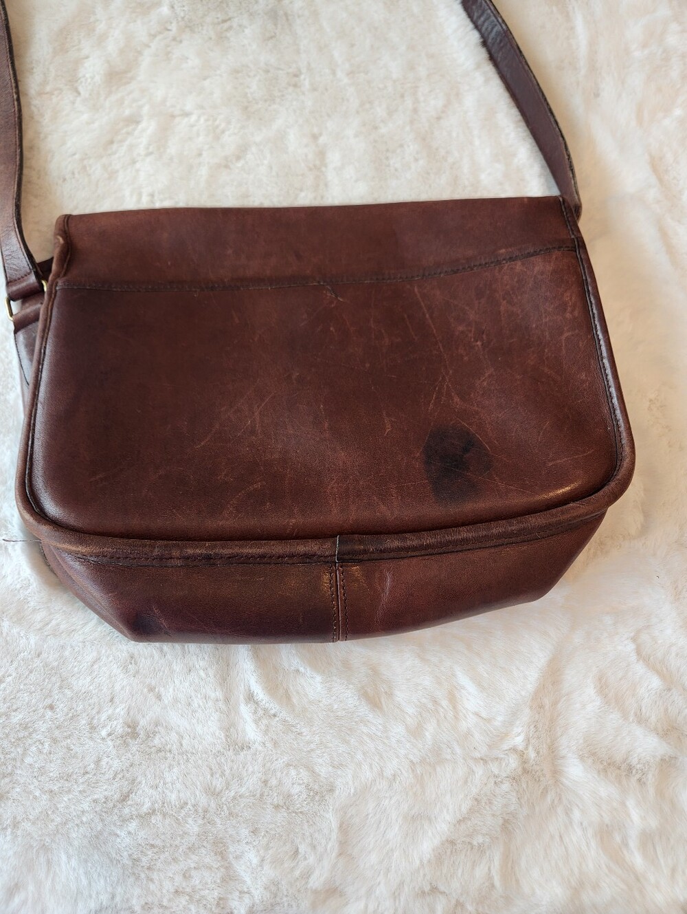Coach Brown Leather Vintage Turnlock Crossbody Bag - Picture 8 of 13